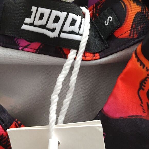 JOGAL Men's Halloween Shirt Pumpkins Skull Short Sleeve Button Down Shirt Sz S - Picture 6 of 6